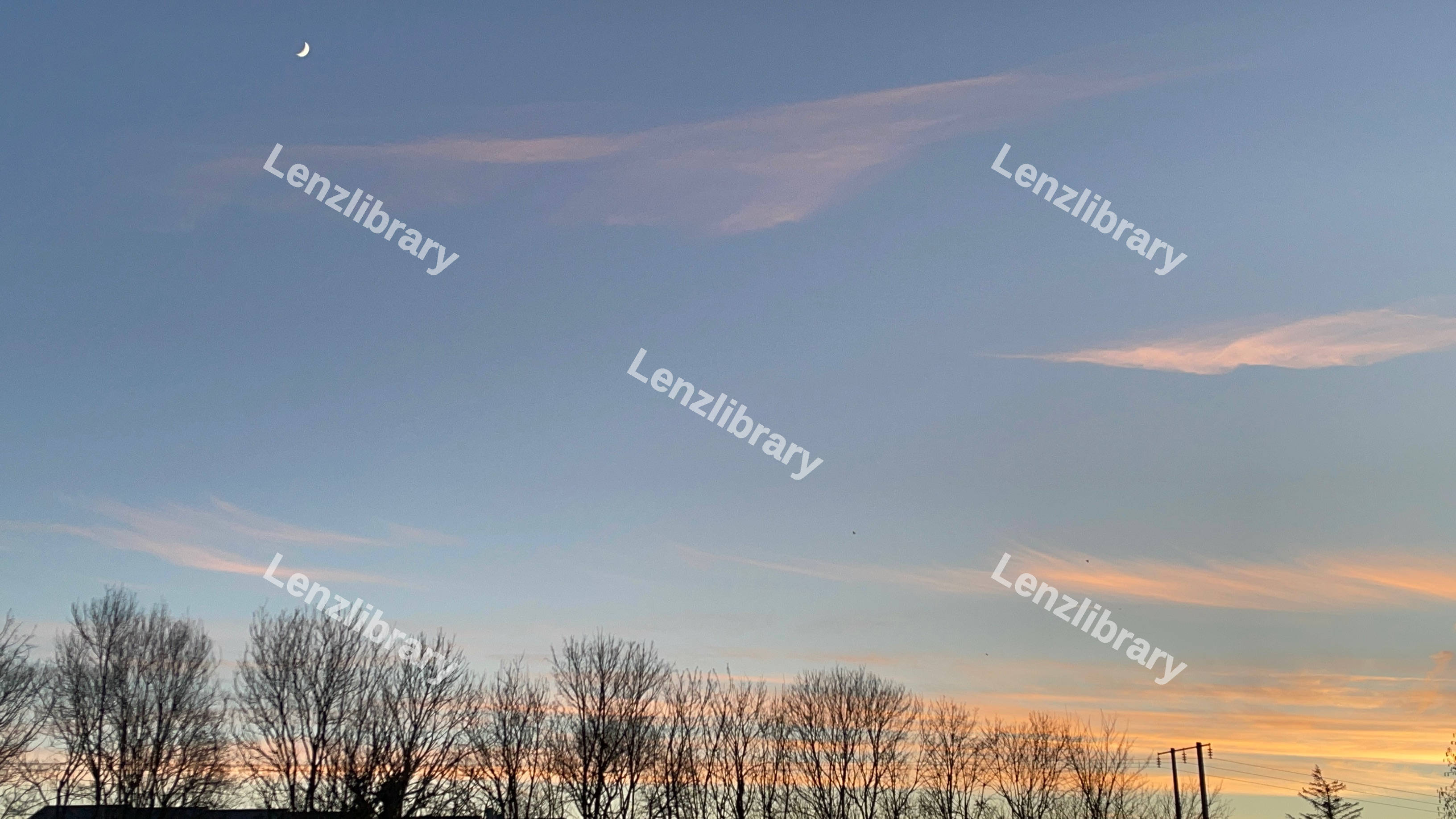 Sunset with Blue Skies